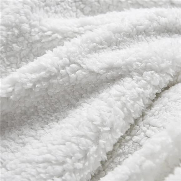 Fleece Blanket Throw Size Grey 50" x 60" Soft Fuzzy Reversible Throws Cozy Warm - Picture 3 of 6